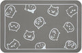 YCT Cat Food Mat, Cat Mat for Food and Water, Pet Feeding Mat, Non-Slip Super Absorbent, with Multiple cat Heads Logo, 18.1 x 11.8 inches, Light Grey