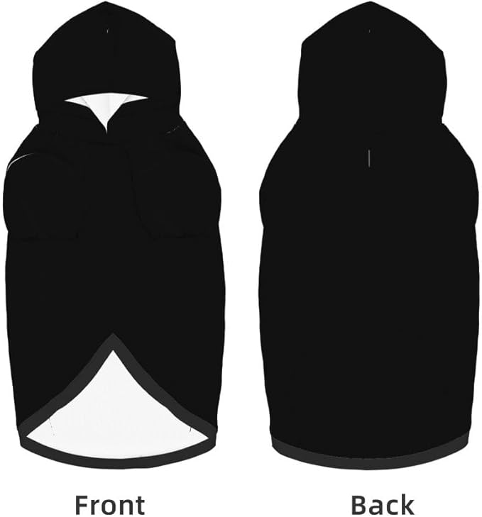 Custom Dog Hoodie Personalized Photo Text Logo Name Dog Clothes, Soft & Warm for Puppy Sweatshirt Hooded for Small Medium Large Dogs Girl/Boy Cats/Kitten, 1PC, Blank Black, S