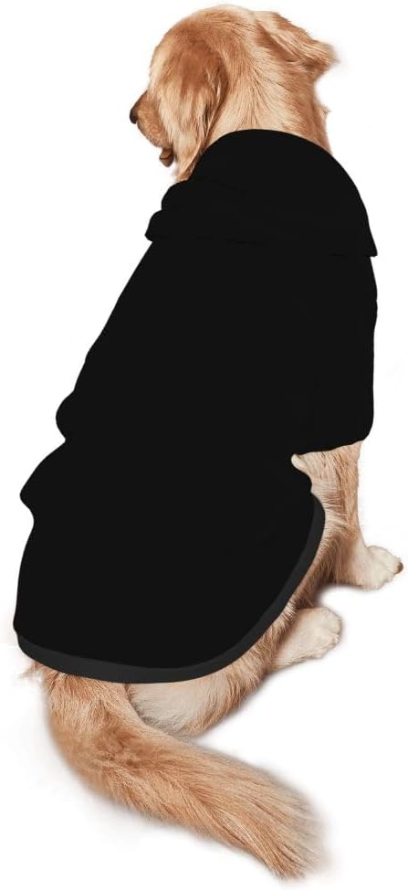 Customized Dog Hoodie with Name Logo Personalized Text Soft & Warm for Puppy Sweatshirt Hooded for Small Medium Large Dogs Girl/Boy Cats/Kitten, 1PC, Blank Black, XL