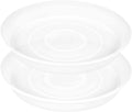 2 Pack of 8 inch Plant Saucer Clear, Heavy Duty Plastic Plant Water Tray 8 inch Round, Flower Plant Saucers for Indoors No Holes, Plant Dishes Saucer for Planter 7"/8" (8", Clear)