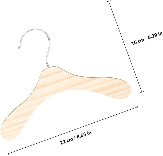 10pcs 8.66-inch Wooden Pet Hangers for Small Dogs and Cats, Wear-Resistant Dog Clothes Hangers, Household Professional Pet Accessory for Closet Organization