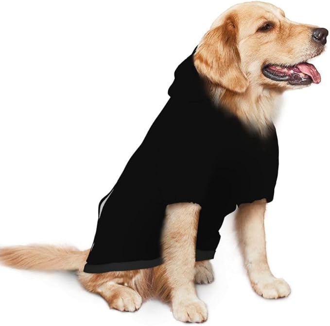 Customized Dog Hoodie with Name Logo Personalized Text Soft & Warm for Puppy Sweatshirt Hooded for Small Medium Large Dogs Girl/Boy Cats/Kitten, 1PC, Blank Black, XL