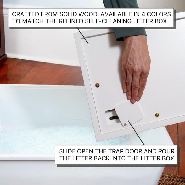 Refined Self Cleaning Litter Box Cabinet-Litter Catch Smoke