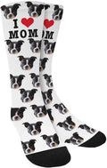 Custom Face Socks, Personalized Dog Lover Pet Photo Picture on Socks Unisex Athletic Crew Socks for Men Women