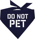 Do Not Pet Dog Bandana (Navy, XS 157)