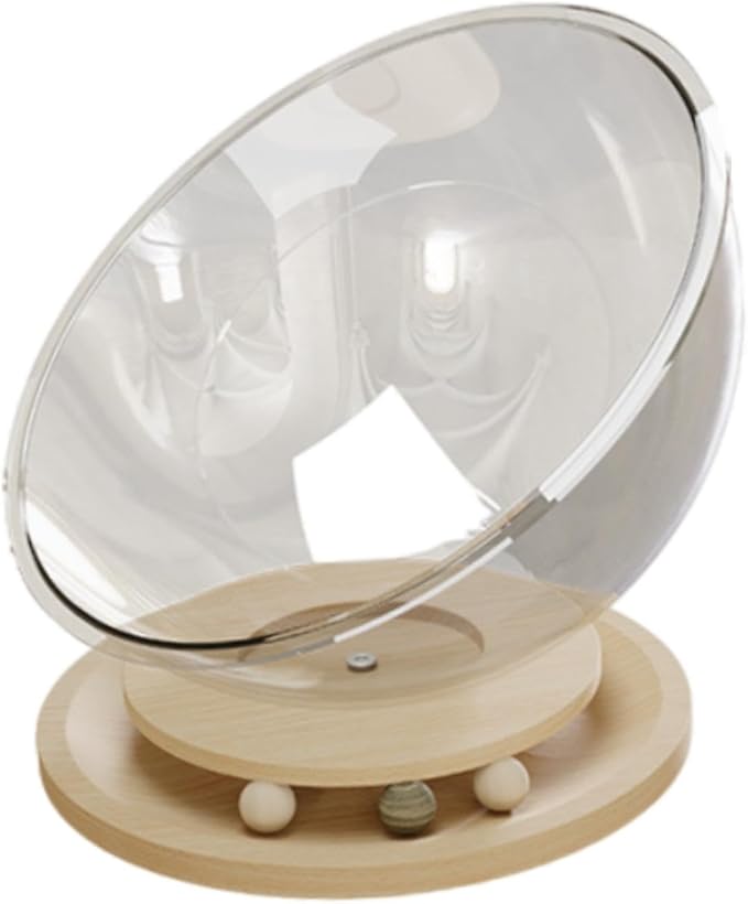 Space Capsule Cat Bed, Pet Furniture, Easy Cleaning, Universal Small Pets Activity Centre Bed Toy, Sleeping Nest for Cats, Solid Wood L