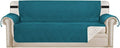 H.VERSAILTEX Reversible Sofa Slipcover Furniture Protector Water Resistant 2" Elastic Straps Sofa Cover Couch Covers Pets Kid Fit Sitting Width Up to 78" (Oversized Sofa: 86" x 132", Dark Teal/Beige)