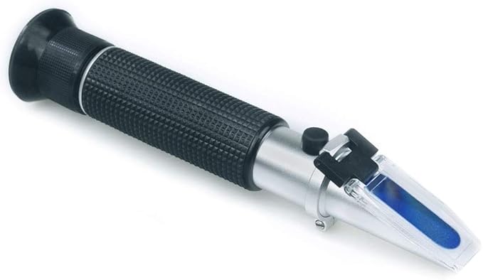 Agriculture Solutions Salinity Refractometer for Seawater and Marine Fishkeeping Aquarium 0-100 PPT with Automatic Temperature Compensation