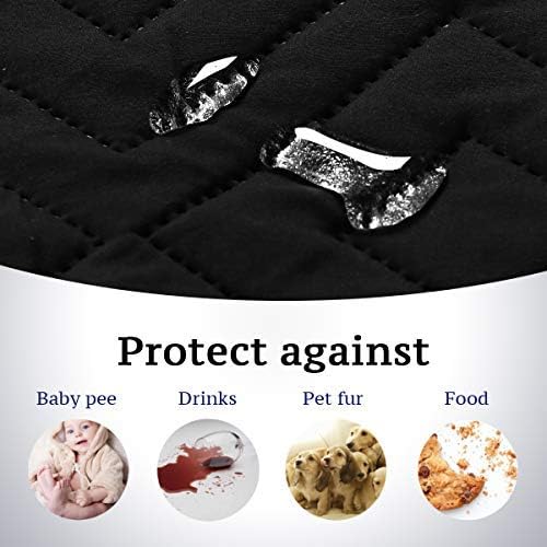 H.VERSAILTEX Reversible Loveseat Cover Furniture Protector Anti-Slip Water Resistant 2 Inch Wide Elastic Straps Couch Covers Pets Kids Fit Sitting Width Up to 46"(Love Seat: 75" x 90", Black/Grey)