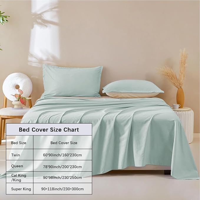 DUJUIKE Waterproof Bed Cover for Dog and Cats,Pet Hair Resistant Bed Sheet Cover, Protective Bed Liner Cover with 100% Waterproof Breathable Thin Fabric (Green, Super King 90 * 118 inch)