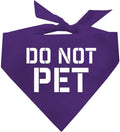 Do Not Pet Dog Bandana (Purple, XS 157)