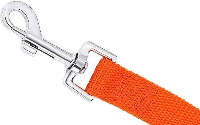 AMAGOOD Dog/Puppy Obedience Recall Training Agility Lead-15 ft 20 ft 30 ft 50 ft Long Leash-for Dog Training,Tie Out,Play,Safety,Camping (20Feet x 1Inch, Orange)