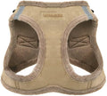Best Pet Supplies - All Weather Plush, Reflective, No Pull Harness for Small, Medium Dogs, Cats - Secure with Hook & Loop Fastener, Buckle, Double D-Rings - Latte Suede, M