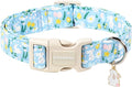 DOGWONG Easter Dog Collar-Cute Easter Rabbit Bunnies Egg Dog Collar, Adjustable Soft Easter Dog Collar for Small Medium Large Dogs, M