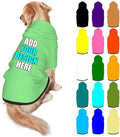 Custom Dog Hoodie Personalized Photo Text Logo Name Dog Clothes, Soft & Warm for Puppy Sweatshirt Hooded for Small Medium Large Dogs Girl/Boy Cats/Kitten, LightGreen, XXL
