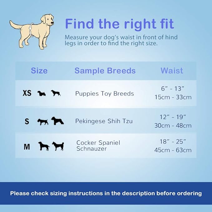 Pet Soft Disposable Male Dog Wraps - Dog Diapers for Male Dogs, Puppy Diapers 72pcs XSmall