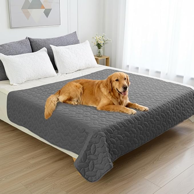 Ameritex Pet Bed Cover Dog Bed Blanket for Sofa and Furniture Waterproof New Pattern Design (40x50 Inch, Dark Grey)