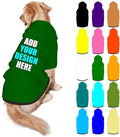 Personalized Dog Hoodie Customized with Name Photo Pet Warm Sweater Hoodie for Medium Large Dogs & Cat Puppy, DarkGreen, XXL