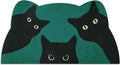 Cat Food Mat - Pet Feeding Mat for Floor, Non-Slip, Waterproof, Super Absorbent, Easy to Clean, Blue, Cat, Dog 15.9''x23.8''