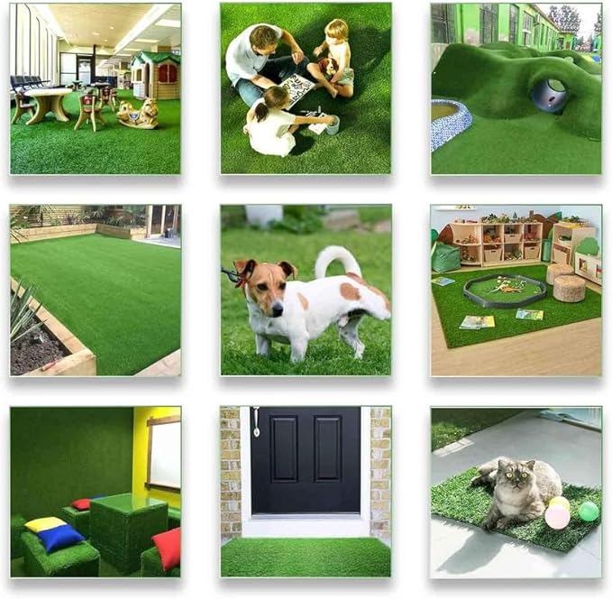 ALTRUISTIC Artificial Grass 14FTX85FT(1190 Square Feet), Realistic Fake Grass Deluxe Turf Synthetic Thick Lawn Pet Turf, 1 3/8” Height, Outdoor Decor, Customized