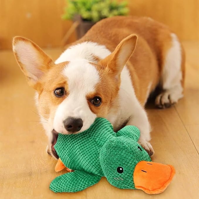 Dog Toys for Aggressive Chewers,2025 Upgraded Dog Chew Toys for Small Large Dogs,Indestructible Puppy Teething Toys,Plush Yellow Stuffed Duck Toy (Yellow+Pink+Green, Large)