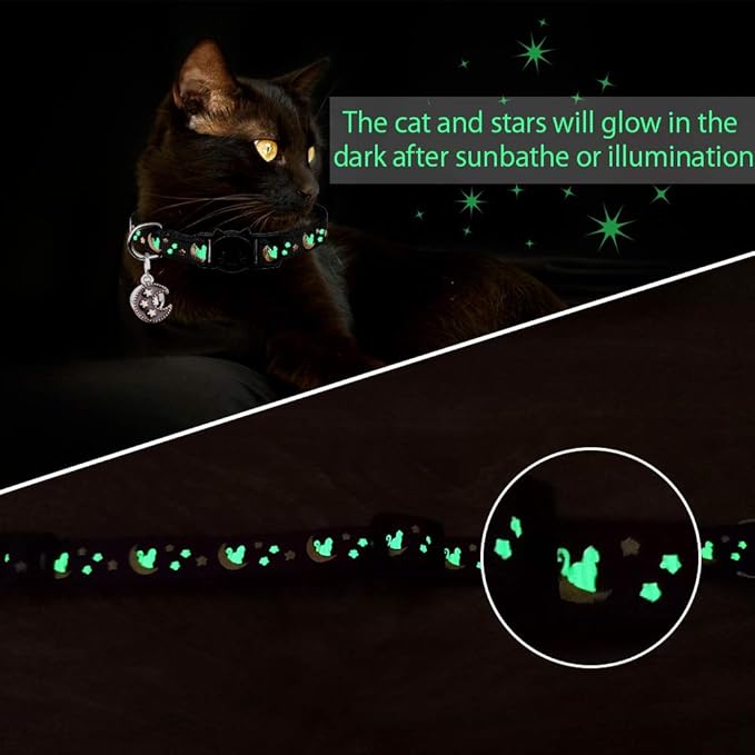 2Pcs Breakaway Cats Collars Cat Collars for Boy & Girl Cats Adjustable Kitten Collars with Bell,Purple+Scarlet