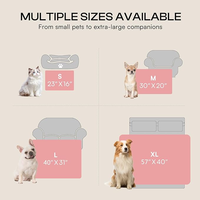 Luciphia Soft 300GSM Fleece Pet Blanket for Small Medium Large Dogs Washable 3D Textured Flannel Cat Puppy Decorative Furniture Protector Throw Durable White, L(41''x31'')