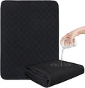 2 Pack Washable Incontinence Bed Pads, Reusable Underpads for Kids, Adults, Elderly, Hospitals & Pets, Waterproof Bed Protector Pad for Bed, Sofa, Floor, Super Absorbent Bed Pad 24" x 36"- Black