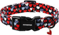 DOGWONG Red Heart Dog Collar, Cute Valentine Collar, Valentine's Day Dog Collar with Strong Plastic Buckle for Small Medium Large Dogs,M
