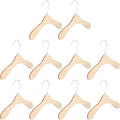 10pcs 8.66-inch Wooden Pet Clothes Hangers Wear-Resistant Small Dog Cat Hangers Household Portable Pet Accessory for Daily Use