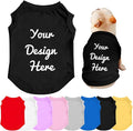 Personalized Dog Shirt Design Your Own Add Photo Text Logo Name Summer Breathable Dogs T-Shirt Clothes for Small Medium Large Pet, L