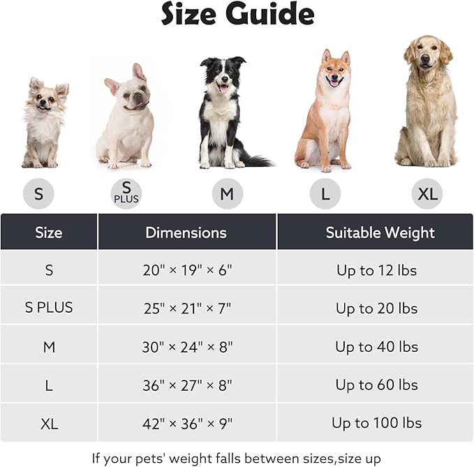 JOEJOY Cute Dog Bed Medium Size Dog, Rectangle Soft Furry Dog Beds for Large Medium Dogs, Washable Orthopedic Pet Bed with Removable Zipper Cover, Blue