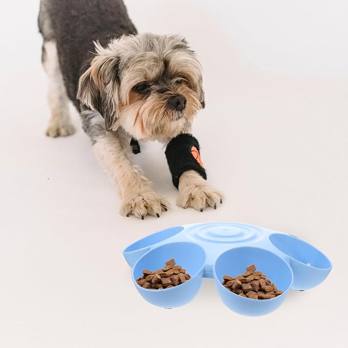 Multipurpose Pet Feeding Bowl with Flower Shape Design for Cats and Dogs Durable Food and Water Dish Easy to Clean 14.17 X 14.17 X 3.54 Inches
