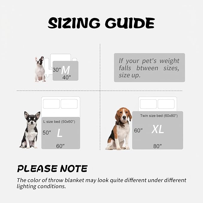 Dog Blanket Paw Bone Pattern 1 Pack 1 Super Soft Warm Flannel Sofa Cover Car Bed Protector, Urine Proof Washable Outdoor Pet Blanket for Puppy Large Dogs & Cats,80"*60" Blue