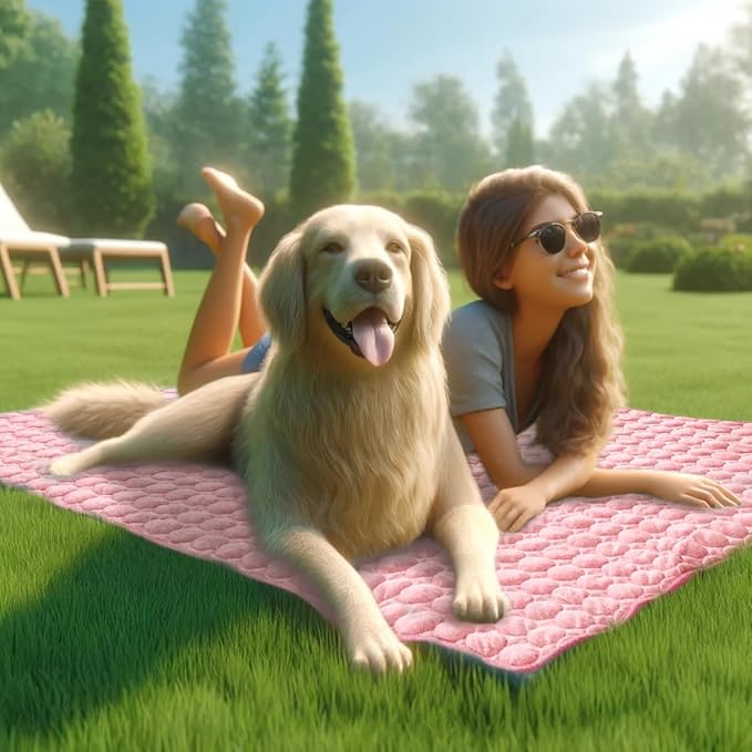 Dog Cooling Mat for Dogs, Pet Cooling Pad Bed for Dog Easy Washable for All Types of Pets and Perfect for Both Indoor and Outdoor Use, Including Car Seats 28" x 22"