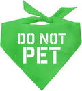 Do Not Pet Dog Bandana (Lime Green, XS 157)