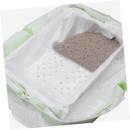 HANABASS 2sets Pet Cat Litter Filter Bag Bags Large Hole Automatic Closing Design 7pcs*2
