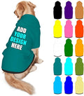 Custom Dog Hoodie Personalized Photo Text Logo Name Dog Clothes, Soft & Warm for Puppy Sweatshirt Hooded for Small Medium Large Dogs Girl/Boy Cats/Kitten, Teal, M