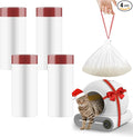 80 Count Self-Cleaning Litter Box Liners for MeoWant MW-SC01/MW-SC02, Extra-Thick Drawstring Trash Bags 17.7x19.68 in, Odor-Proof Cat Waste Disposal