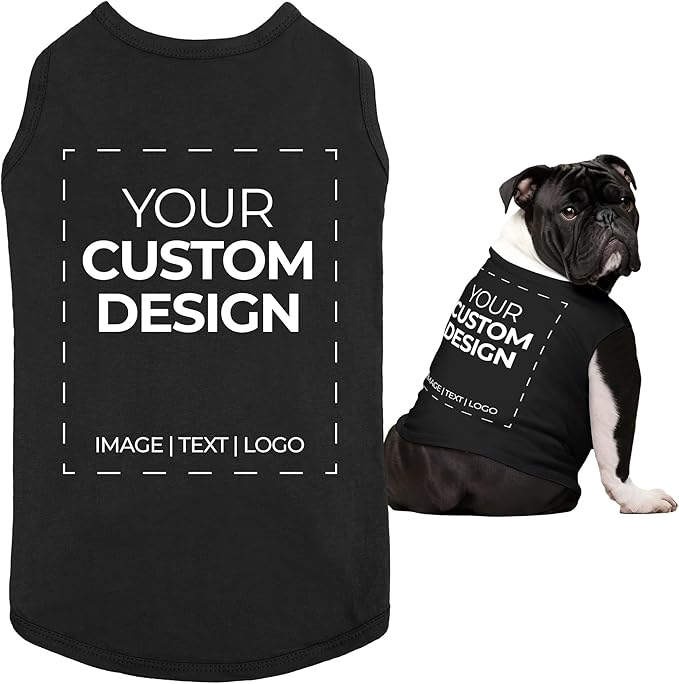Apparelyn Custom Dog Shirt Design – Dog T-Shirt with Logo, Text or Image Print Custom Clothes for Dogs