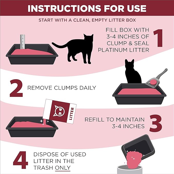 ARM & HAMMER Clump & Seal Platinum Cat Litter, Multi-Cat, 14-Day Odor Control, Rock-Hard Clumps, 27.5 lbs – Powerful Odor Eliminator with Baking Soda