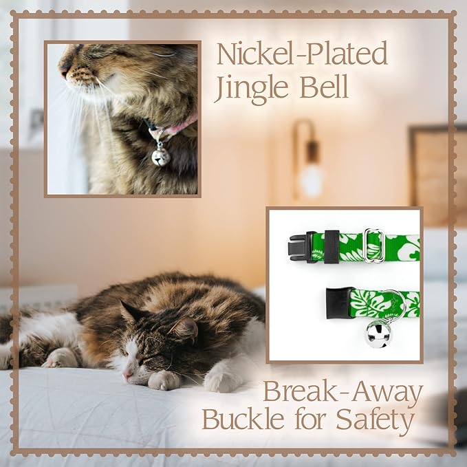 Country Brook Petz - Tie Dye Flowers Cat Collar - Groovy Collection Featuring Far Out Designs