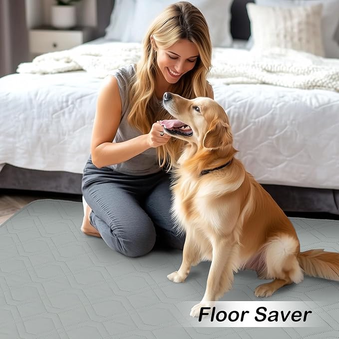 hyha Waterproof Dog Bed Blanket, Soft Pet Blankets, Waterproof Couch Cover for Dogs, Reversible Sofa Covers Washable for Furniture (82x102 Inch, Grey/Dark Grey)
