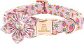 Lionheart glory Dog Collar Flower Collar Pink Dog Collar with Flower Spring Summer Cute Collar Dog Female Soft Durable Adjustable Dog Collars for Medium Dogs, B:Strawberries