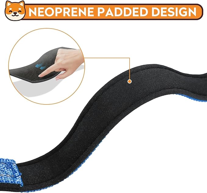 Reflective Dog Collar, Adjustable Soft Neoprene Padded Nylon Pet Collars with Buckle for Puppy and Small Dogs, Cats, Navy Blue,XS