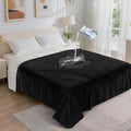 LOOBANI Waterproof Blanket for Bed: Reversible Soft Flannel King Size Bed Blanket 85" x 108", Waterproof Dog Blankets for Large Dogs, Spill-Proof Cover for Furniture Protection, Black & Beige