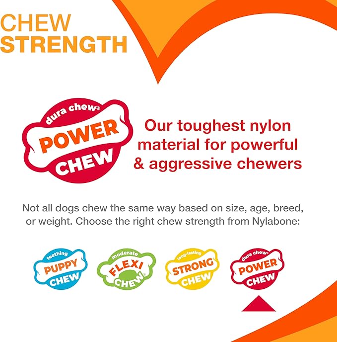 Nylabone Limited Edition 70th Birthday Textured Bone Power Chew Toy for Dogs, Durable & Tough Dog Toys for Aggressive Chewers, Roasted Chicken Flavor, X-Small Dogs - Up to 15 lbs (1 Count)