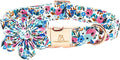 Lionheart glory Dog Collar Flowers Collar Floral Dog Collar with Flower Spring Summer Cute Collar Dog Boy or Girl Dog Collars Soft Durable Adjustable Dog Collars for Large Dogs