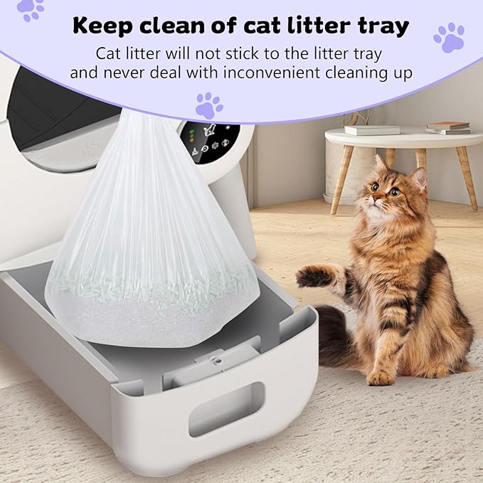 20 Count 26" x 11.8" Cat Litter Box Liners for Fsitego and Fumoi Self Cleaning Litter Box, Extra Thick Heavy Duty Cat Litter Bags Replacement, 3-4 Gallons of Capacity