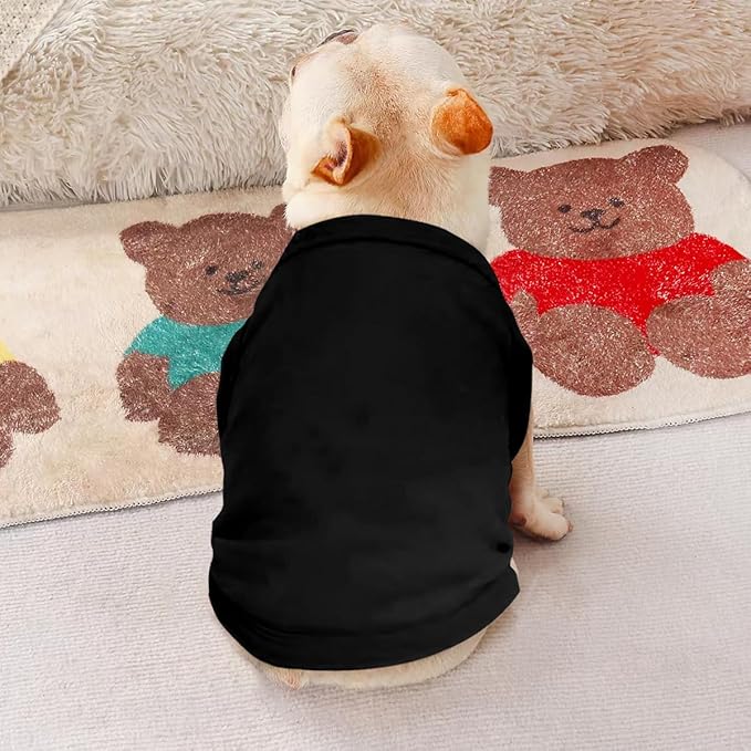 Custom Dog Shirt with Photo Name Logo Personalized Summer Breathable Cloth for Small Medium Large Pet Dogs Puppy Cats, 1 PC Blank Black, XXL